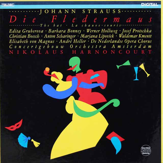 アーノンクールのJ・シュトラウス II/「こうもり」全曲　独TELDEC　3440　LP レコード