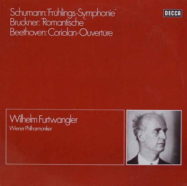 フルトヴェングラーのシューマン/「春」、ブルックナー/「ロマンティック」ほか　独DECCA　3440　LP レコード