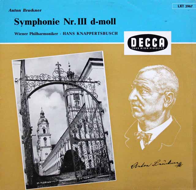 クナッパーツブッシュのブルックナー/交響曲第3番　独DECCA　3440　LP レコード