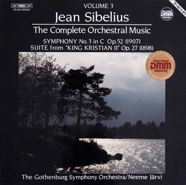 ヤルヴィのシベリウス/交響曲第3番ほか　独BIS　3441　LP レコード