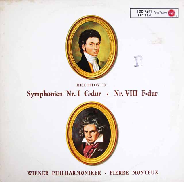 モントゥーのベートーヴェン/交響曲第1、8番　独RCA　3441　LP レコード