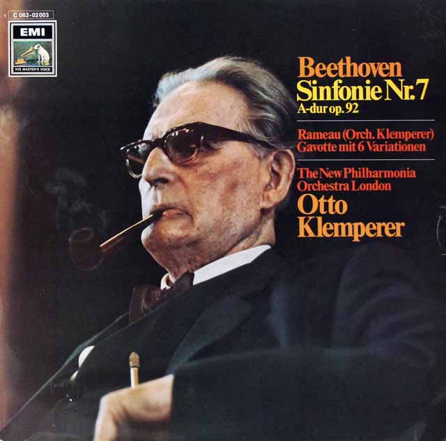 【独最初期盤】　クレンペラーのベートーヴェン/交響曲第7番ほか 　独EMI　3442　LP レコード