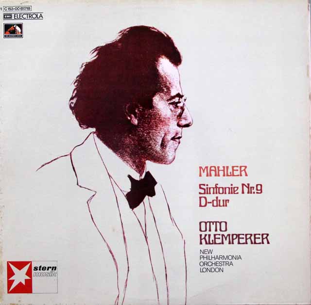 クレンペラーのマーラー/交響曲第9番　独EMI　3442　LP レコード