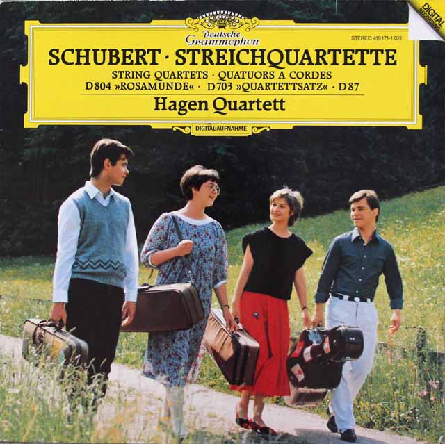 ハーゲン四重奏団のシューベルト/「ロザムンデ」ほか　独DGG　3442　LP レコード