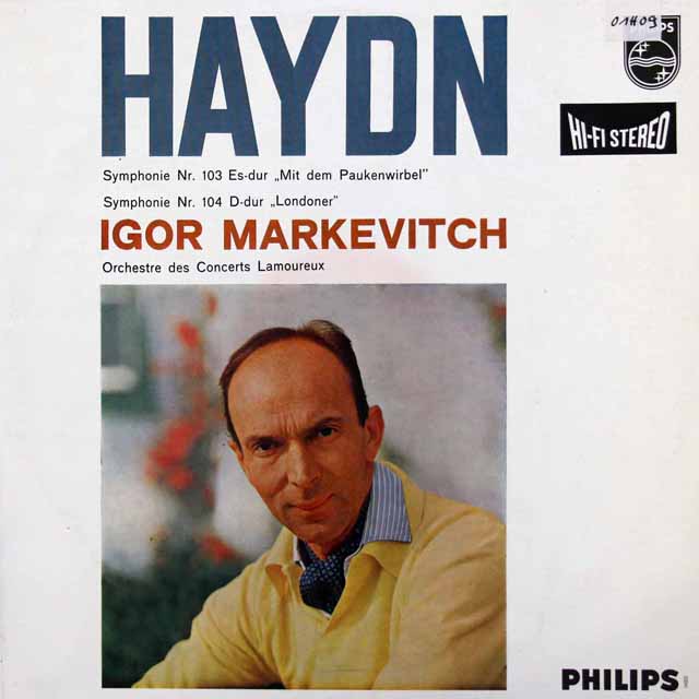 マルケヴィチのハイドン/交響曲第103番「太鼓連打」&104番「ロンドン」　蘭PHILIPS　3442　LP レコード