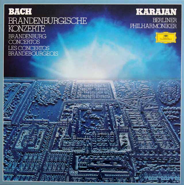 カラヤンのバッハ/ブランデンブルク協奏曲全集　独DGG　3442　LP レコード