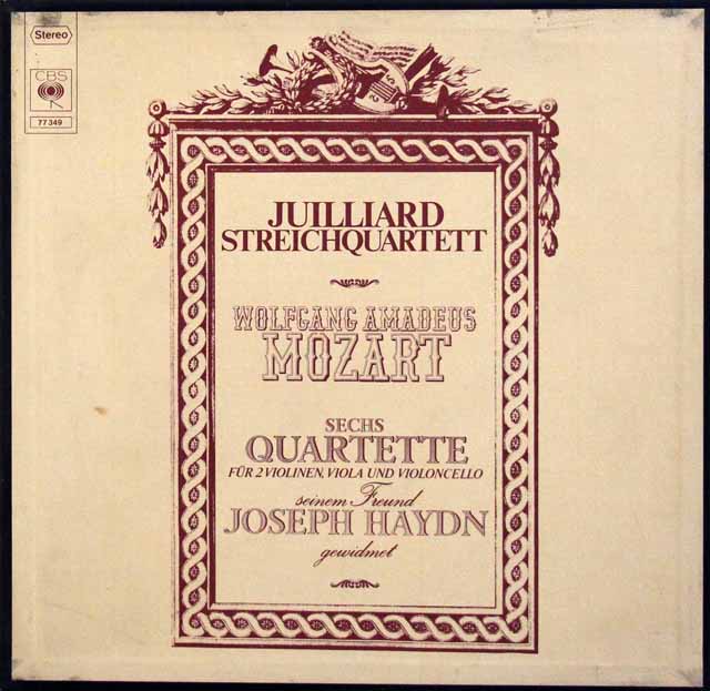 LP レコード ジュリアード四重奏団のモーツァルト/弦楽四重奏曲「ハイドン・セット」 独CBS 3442