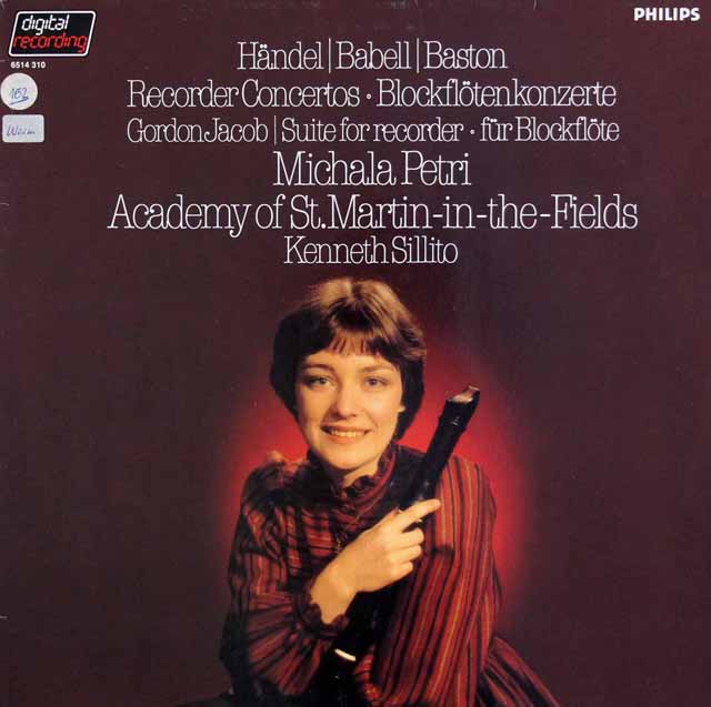 ペトリのリコーダー協奏曲集　蘭PHILIPS　3443　LP レコード