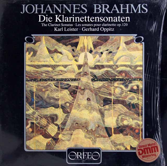 ライスター、オピッツのブラームス/クラリネットソナタ第1、2番　独ORFEO　3443　LP レコード