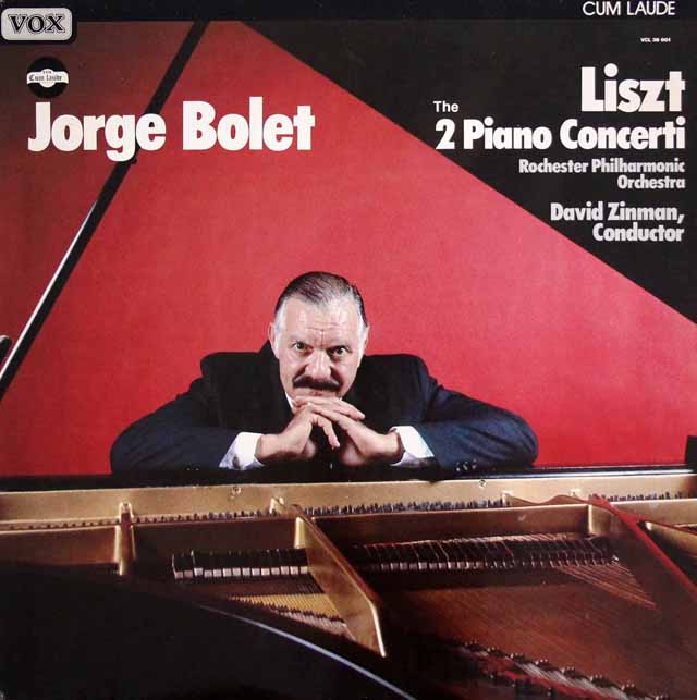 ボレット、ジンマンのリスト/ピアノ協奏曲第1、2番　蘭VOX　3443　LP レコード