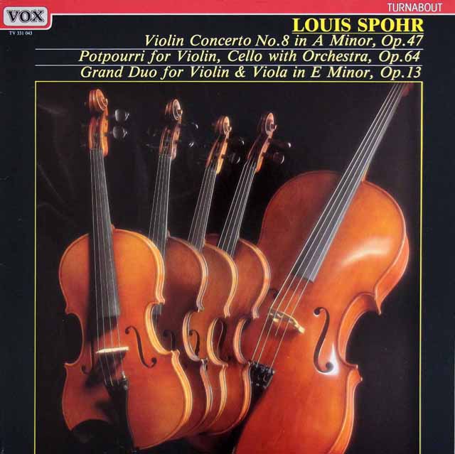 ラウテンバッハー、スプリンガーのシュポーア/ヴァイオリン第8番ほか　蘭VOX　3443　LP レコード