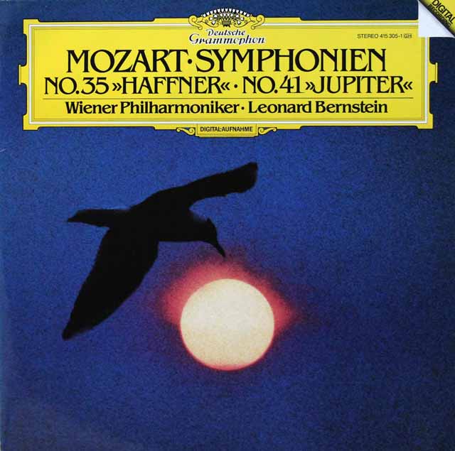 バーンスタインのモーツァルト/交響曲「ハフナー」、「ジュピター」　独DGG　3444　LP レコード