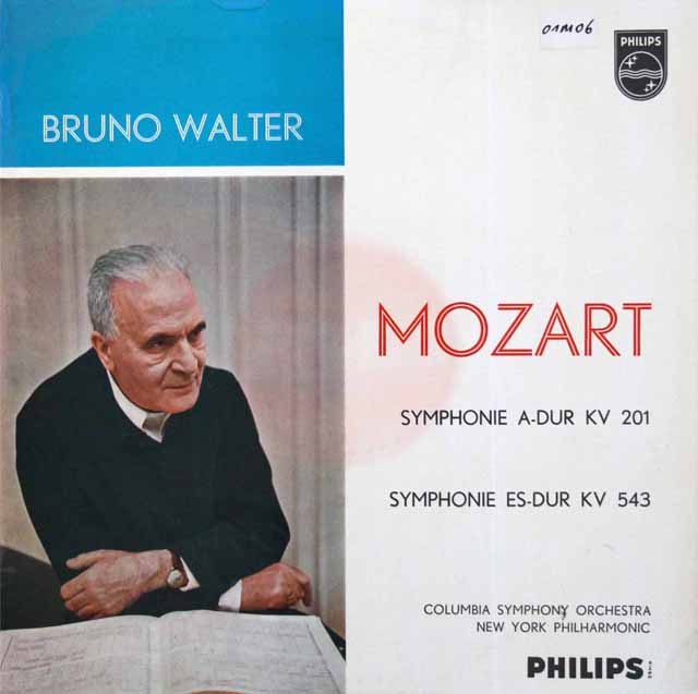 【モノラル】　ワルターのモーツァルト/交響曲第29番、第39番　蘭PHILIPS　3444　LP レコード