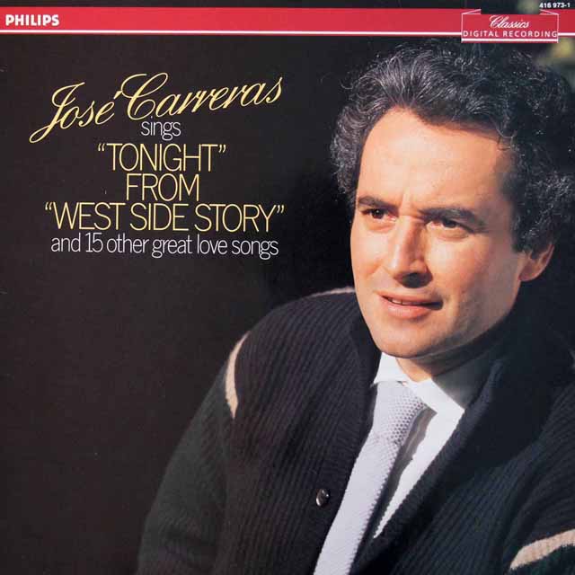 カレーラスの「トゥナイト」ほか愛の歌を歌う　蘭PHILIPS　3444　LP レコード