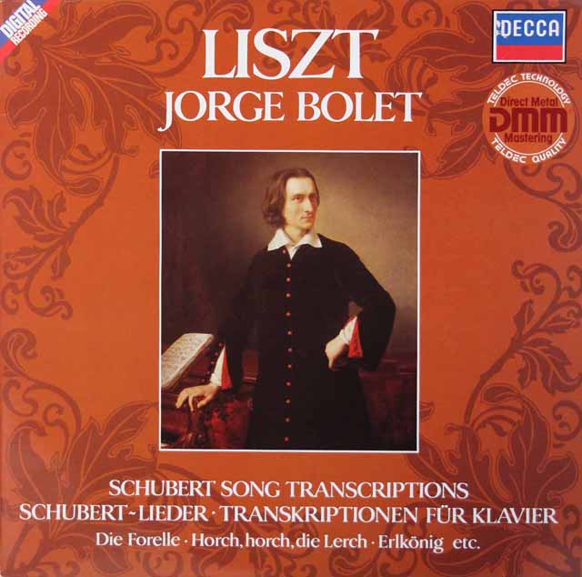 ボレットのリスト/シューベルト歌曲トランスクリプション集　独DECCA　3444　LP レコード