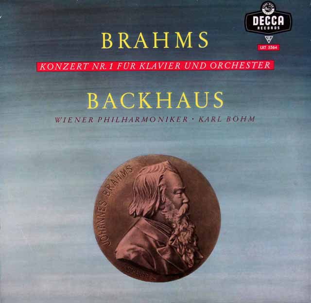 バックハウス&ベームのブラームス/ピアノ協奏曲第1番 　独DECCA　3444　LP レコード