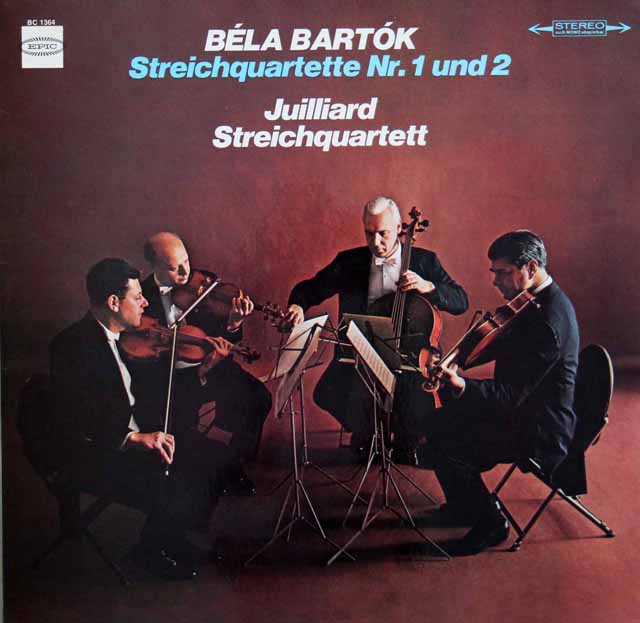 ジュリアード四重奏団のバルトーク/弦楽四重奏曲全集（全6曲）　独EPIC　3444　LP レコード