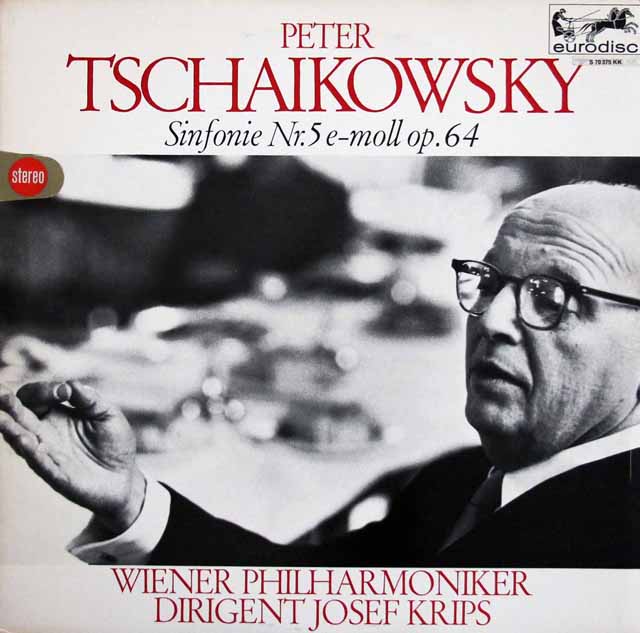 クリップスのチャイコフスキー/交響曲第5番　独eurodisc　3444　LP レコード