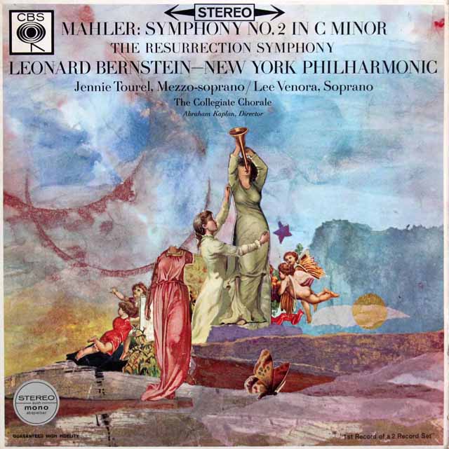 バーンスタインのマーラー/交響曲第2番「復活」　英CBS　3445　LP レコード