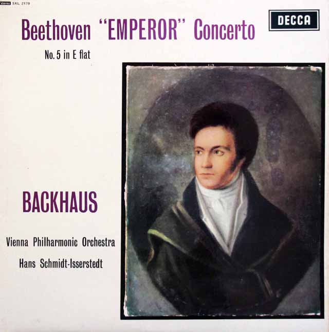 バックハウス、イッセルシュテットのベートーヴェン/ピアノ協奏曲第5番「皇帝」　英DECCA　3501　LP レコード