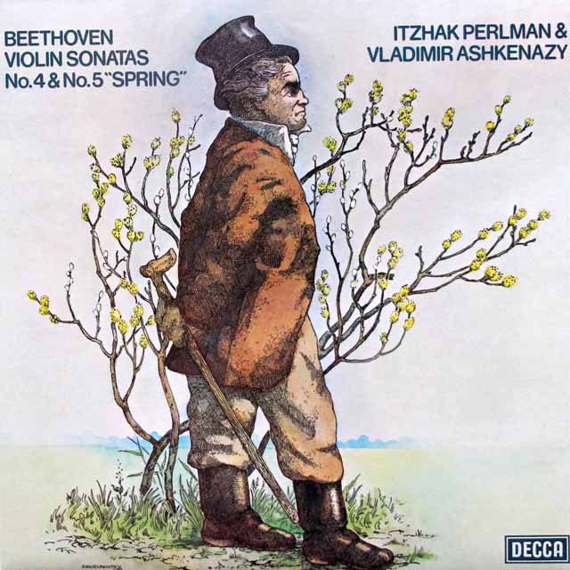 【オリジナル盤】　パールマン、アシュケナージのベートーヴェン/ヴァイオリンソナタ第4、5番「春」　英DECCA　3501　LP レコード