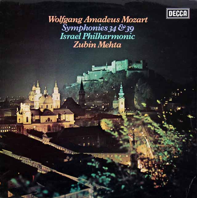 【オリジナル盤】　メータのモーツァルト/交響曲第34、39番　英DECCA　3501　LP レコード