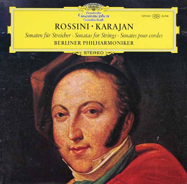 カラヤンのロッシーニ/弦楽のためのソナタ第1～3、6番　独DGG　3501　LP レコード
