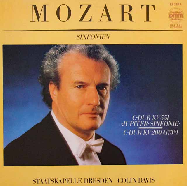デイヴィスのモーツァルト/交響曲第41番「ジュピター」、28番　独ETERNA　3501　LP レコード