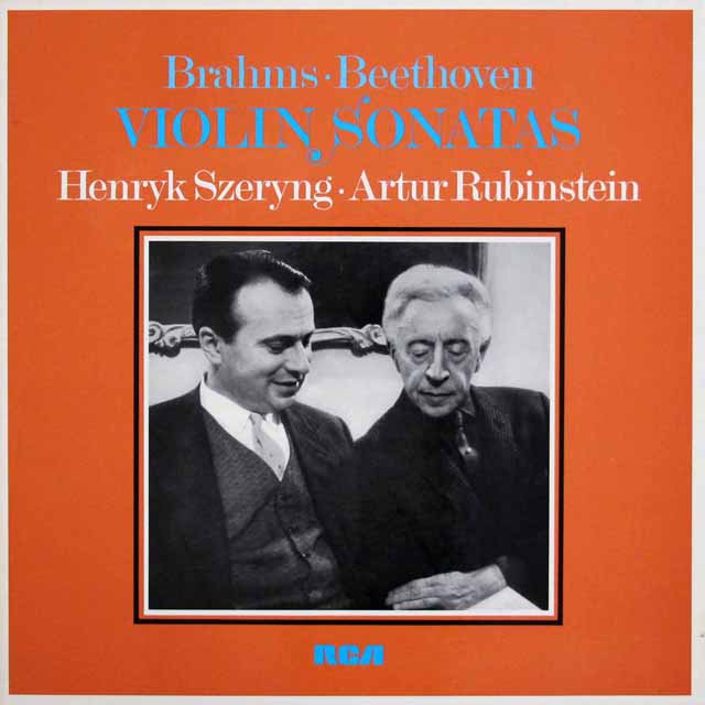 シェリング&ルービンシュタインのブラームス＆ベートーヴェン/ヴァイオリンソナタ集　独RCA　3502　LP レコード