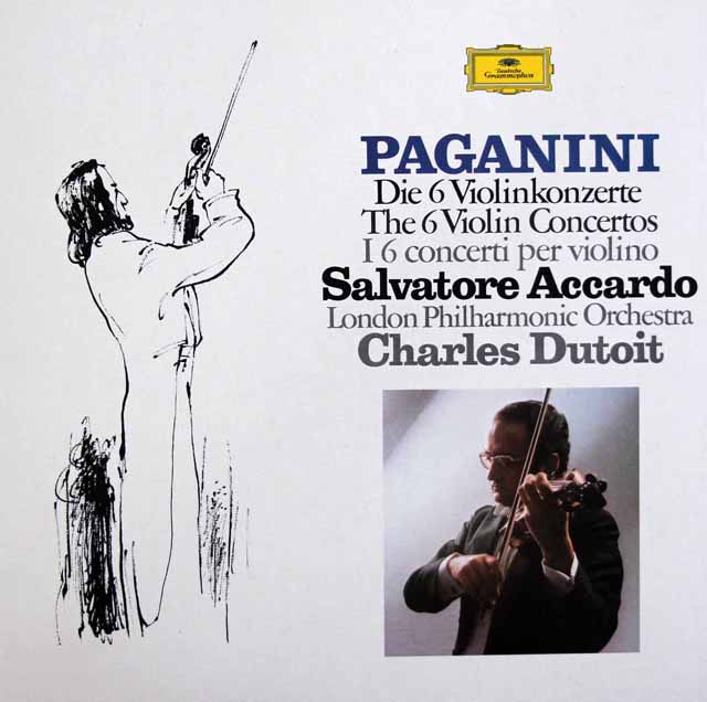 アッカルド & デュトワのパガニーニ/ヴァイオリン協奏曲全集 　独DGG　3502　LP レコード