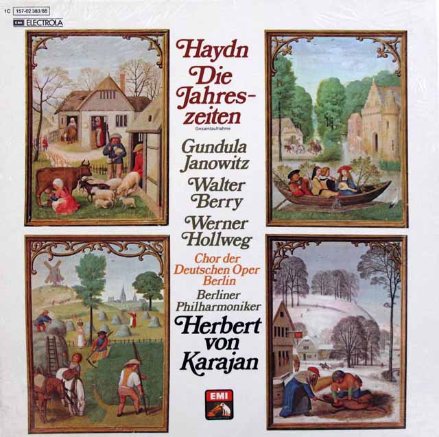 【未開封】　カラヤンのハイドン/オラトリオ「四季」　独EMI　3502　LP レコード