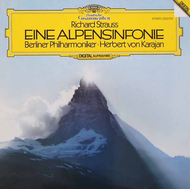 カラヤンのR.シュトラウス/アルプス交響曲　独DGG　3503　LP レコード