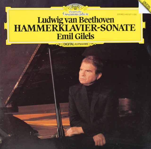 ギレリスのベートーヴェン/ピアノソナタ第29番「ハンマークラヴィーア」　独DGG　3503　LP レコード