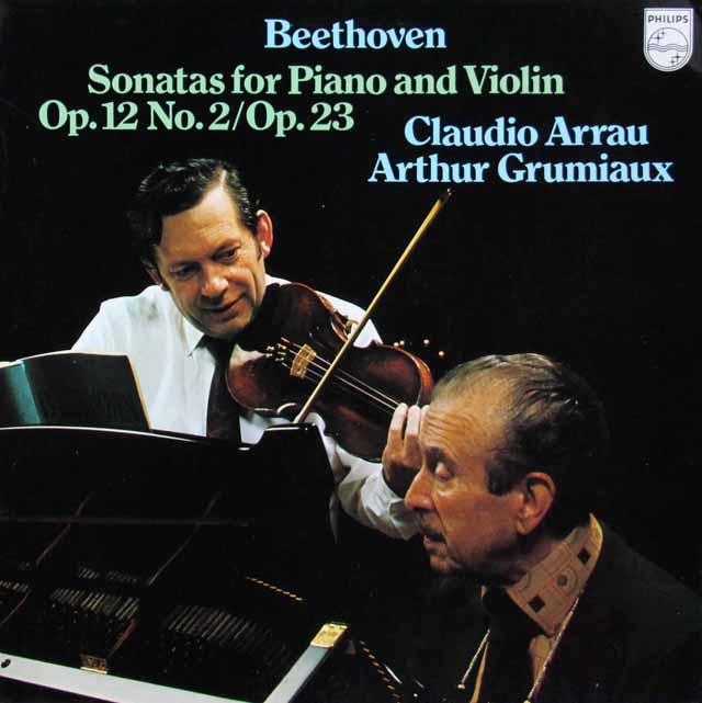 グリュミオー、アラウのベートーヴェン/ヴァイオリンソナタ第2、4番　蘭PHILIPS　3504　LP レコード