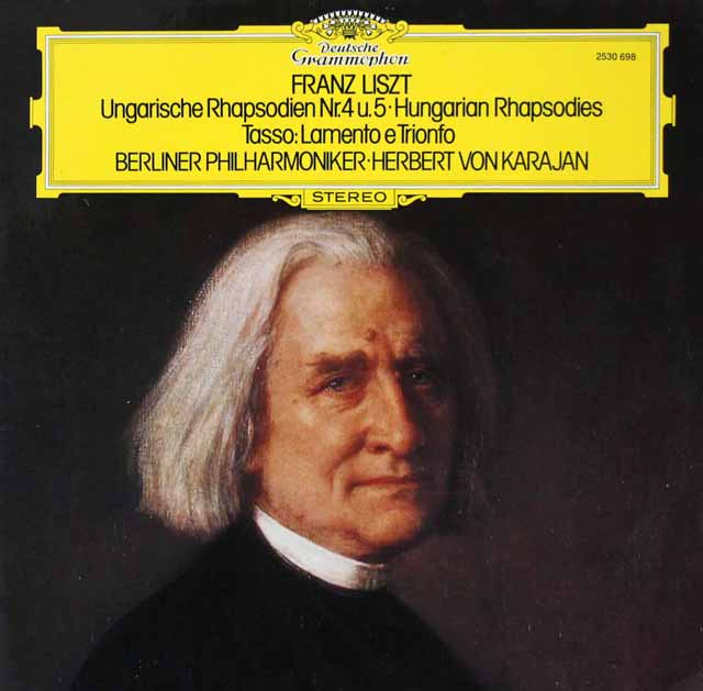 カラヤンのリスト/ハンガリー狂詩曲第4番、5番ほか　独DGG　3504　LPレコード