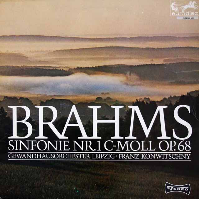 コンヴィチュニーのブラームス/交響曲第1番　独eurodisc　3504　LP レコード