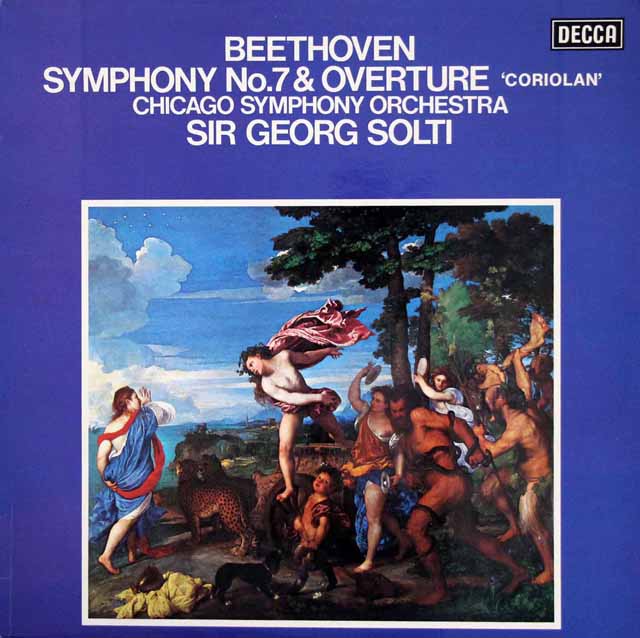 【オリジナル盤】　ショルティのベートーヴェン/交響曲第7番ほか　英DECCA　3504　LP レコード