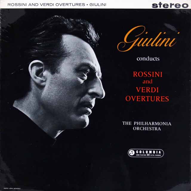 【オリジナル盤】　ジュリーニのロッシーニ、ヴェルディ/序曲集　英Columbia　3504　LP レコード