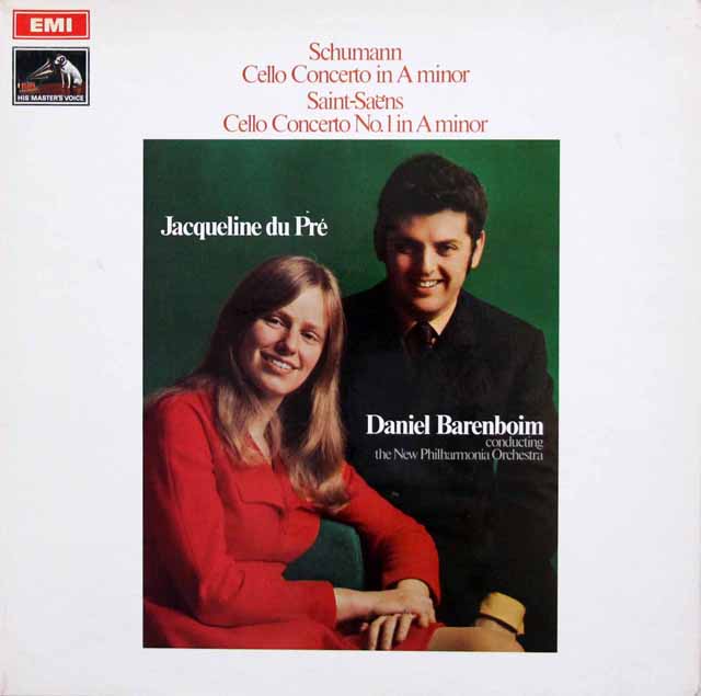 【オリジナル盤】　デュ・プレ、バレンボイムのシューマン/チェロ協奏曲ほか　英EMI　3505　LP レコード