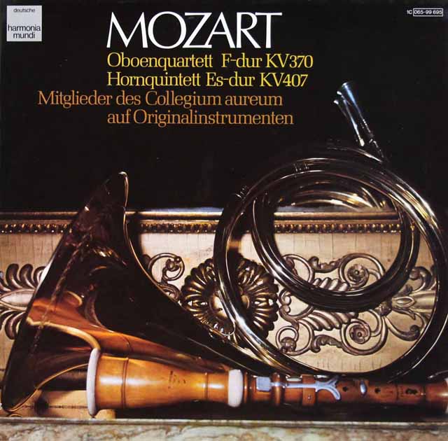 コレギウム・アウレウムのモーツァルト/オーボエ四重奏曲＆ホルン五重奏曲　独HM　3505　LP レコード