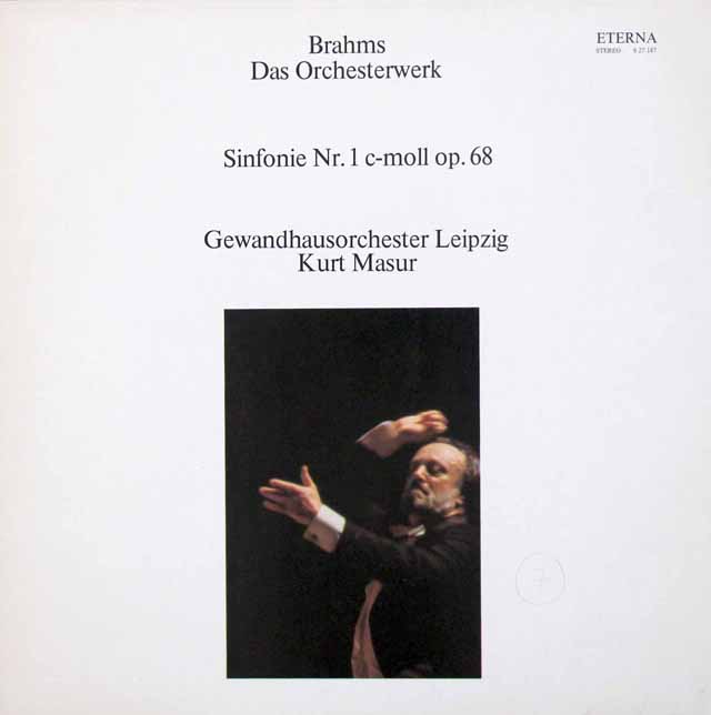 マズアのブラームス/交響曲第1番　独ETERNA　3505　LP レコード