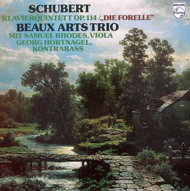 ボザール・トリオらのシューベルト/ピアノ五重奏曲「ます」　蘭PHILIPS　3505　LP レコード