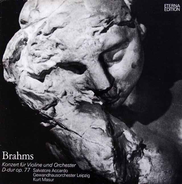 アッカルド&マズアのブラームス/ヴァイオリン協奏曲　独ETERNA　3505　LP レコード