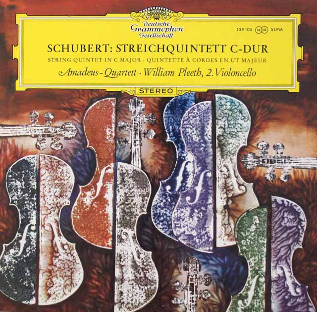 【日本未発売】　アマデウス四重奏団のシューベルト/弦楽五重奏曲ハ長調　独DGG　3505　LP レコード