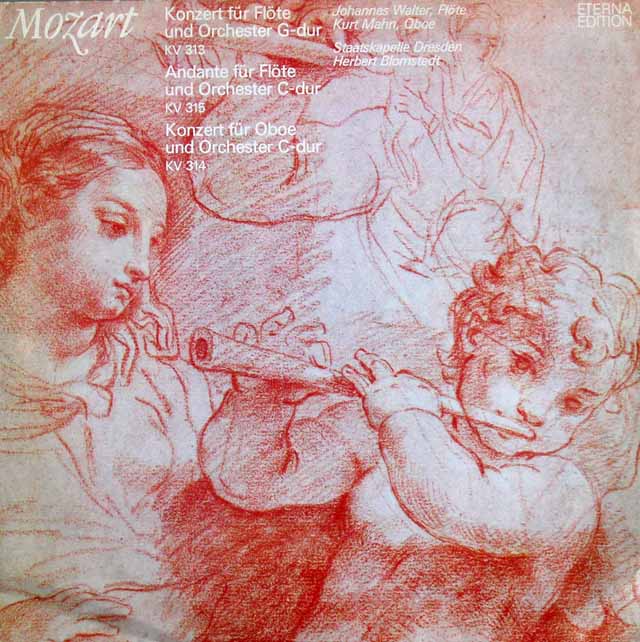 ワルター＆ブロムシュテットらのモーツァルト/フルート協奏曲第1番&オーボエ協奏曲　独ETERNA　3506　LPレコード