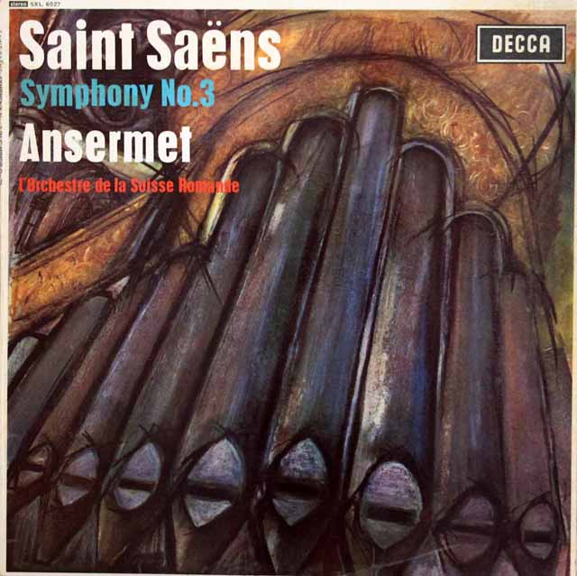 【オリジナル盤】　アンセルメのサン＝サーンス/交響曲第3番　英DECCA　3506　LP レコード