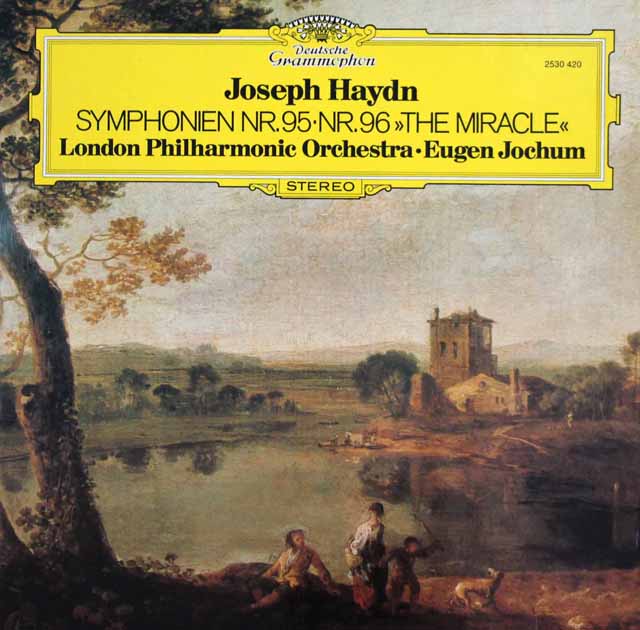 ヨッフムのハイドン/交響曲第95、96番「奇跡」　独DGG　3506　LP レコード