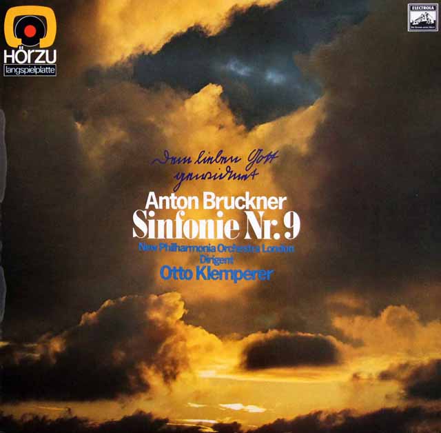 クレンペラーのブルックナー/交響曲第9番 　独EMI(HOERZU)　3506　LP レコード