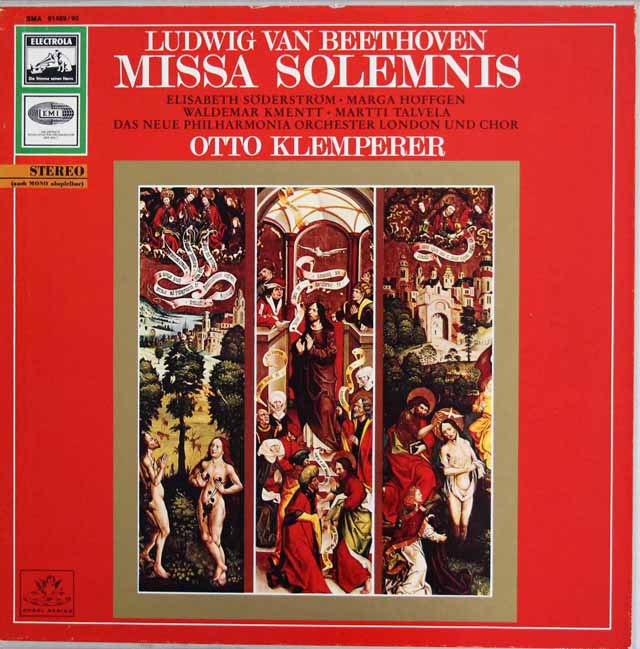 クレンペラーのベートーヴェン/荘厳ミサ曲 　独EMI　3506　LP レコード