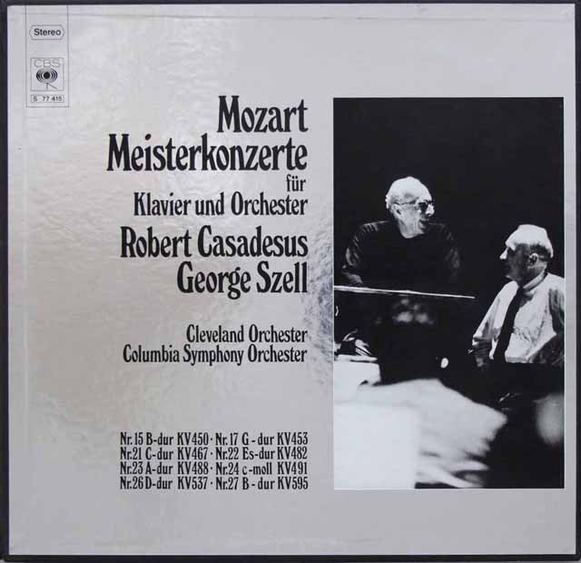 カサドシュ&セルのモーツァルト/ピアノ協奏曲集　独CBS　3506　LP レコード